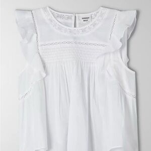 Aritzia’s Sunday Best White Cotton Top - so soft & light
